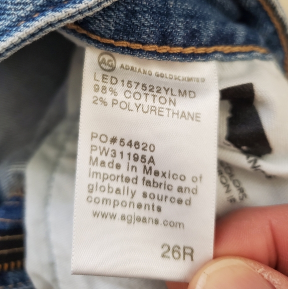 AG Adriano Goldschmied Ag-ed Denim Ex-Boyfriend Slouchy Slim Jeans Sz 28x28 - Picture 10 of 11